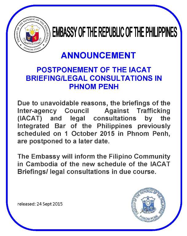 Postponement of IACAT