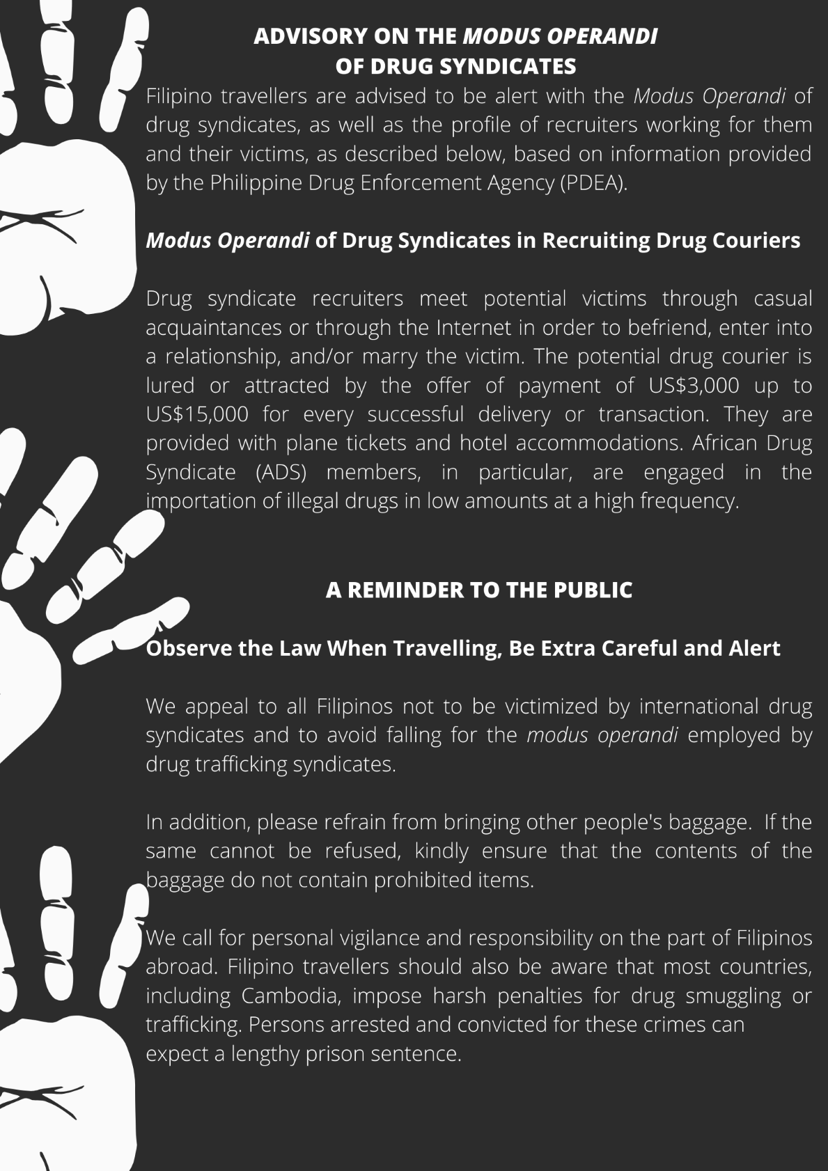 Advisory Drug Syndicates