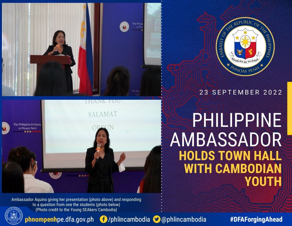 PH Ambassador Holds Town Hall with Cambodian Youth revjpg