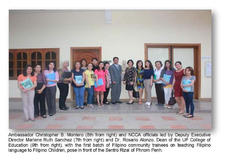 H.E. Montero with NCCA and Filipino Teachers