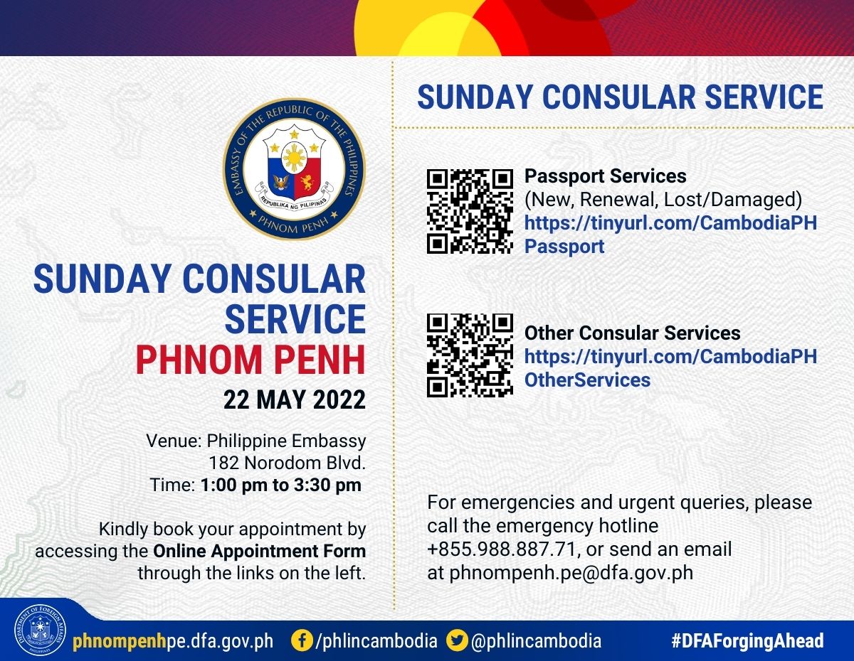 Sunday Consular Services 22 May 2022