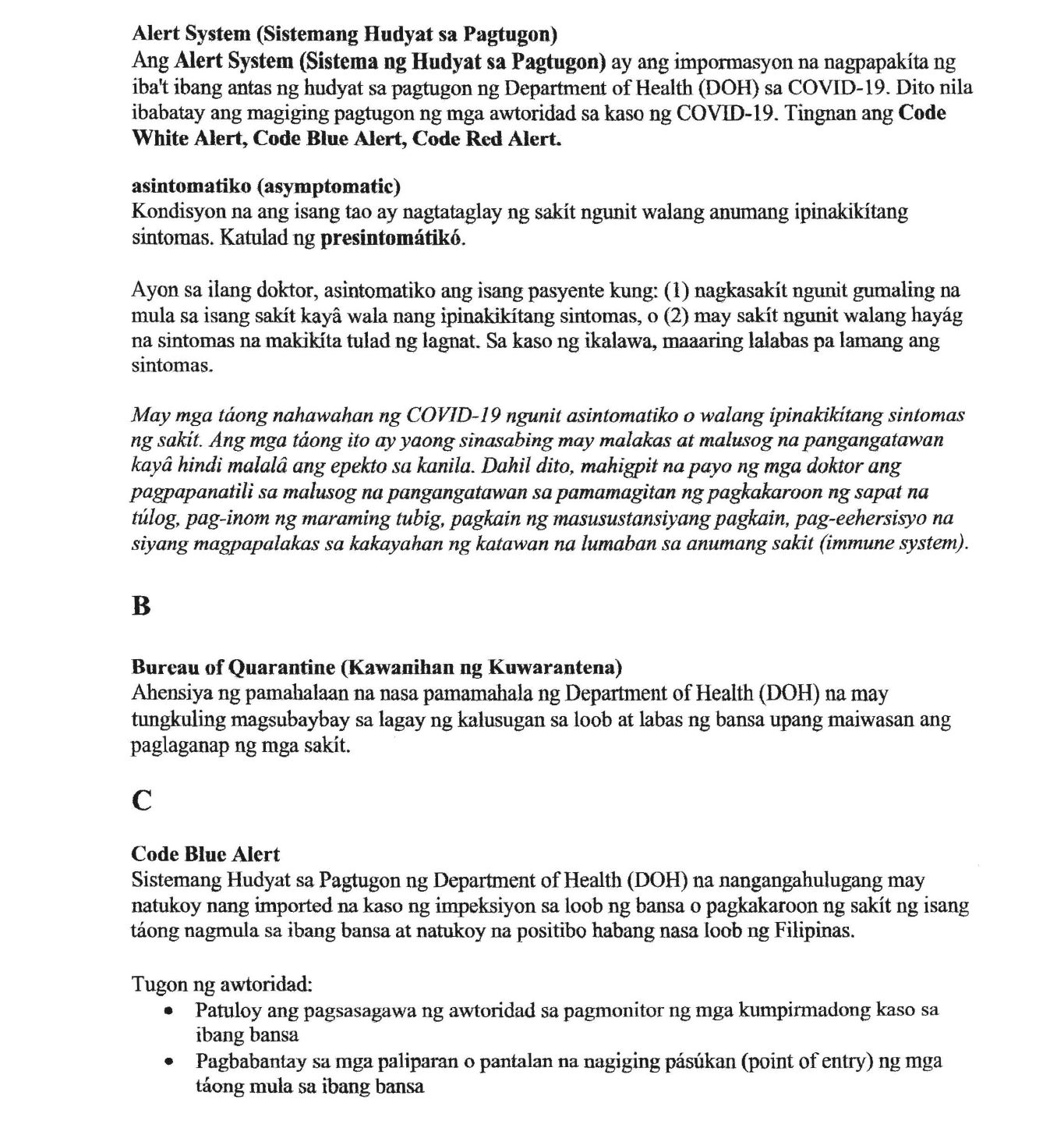 Terminolohiya Kaugnay ng COVID 19 Page 6